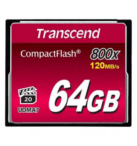 Карта памяти Transcend CompactFlash 800, 64Гб (TS64GCF800)