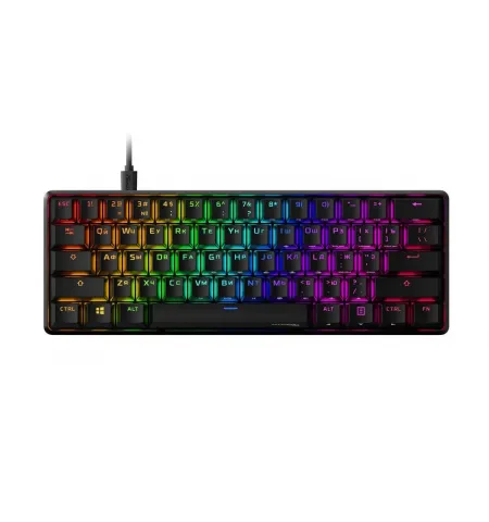 Tastatura HyperX Alloy Origins 60, Cu fir, Negru