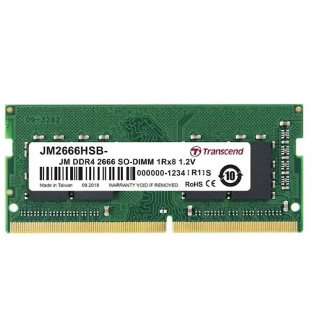 Memorie RAM Transcend JM2666HSB-16G, DDR4 SDRAM, 2666 MHz, 16GB, JM2666HSB-16G