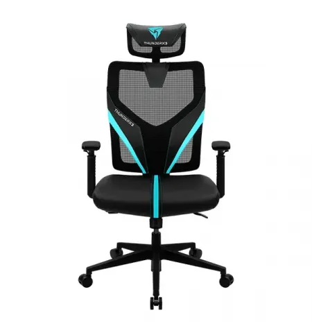 Игровое кресло ThunderX3 Yama1, Искусственная кожа, Чёрный/Голубой