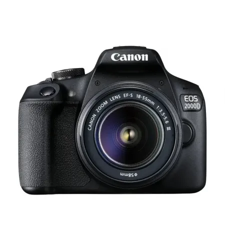 Aparat foto DSLR Canon EOS 2000D + EF-S 18-55 DC III, Negru