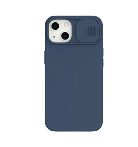 Husa Nillkin iPhone 13, CamShield Silky Silicone, Albastru Marin