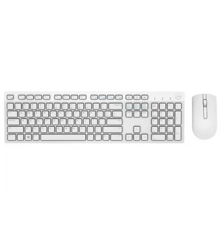 Set Tastatura + Mouse DELL KM636, Fara fir, Alb