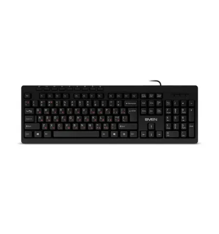 Tastatura SVEN KB-C3010, Cu fir, Negru