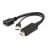 ВИДЕОАДАПТЕР CABLEXPERT A-HDMIM-DPF-01, HDMI (M) - DISPLAYPORT, USB TYPE-A, 0,1М, ЧЁРНЫЙ