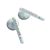 E11011 ELECOM WAND "GEM DROPS" JEWEL TYPE STEREO HEADPHONES - (WHITE, OPAL WHITE), 20 HZ TO 20 KHZ, 32 OHM, 104 DB/1 MW (MINI CASTI/МИНИ НАУШНИКИ)