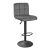 SCAUN DE BAR SB-044 VELVET DARK GREY+BLACK LEGS
