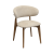 SCAUN ROSES MUSTANG KREM+OAK LEGS