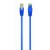 PATCH CORD FTP CAT.5E 1M - BLUE, PP22-1M/B, GEMBIRD, MOLDED STRAIN RELIEF 50U” PLUGS