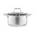 AMBITION, POT WITH GLASS LID, HUGO, 20 CM , 3 L, SODOLIME STEEL