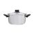 DOMOTTI, POT WITH LID, LIMA, 20 CM, 3.6 L STAINLESS STEEL, TEMPERED GLASS