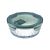 AMBITION, ROUND BOROSILICATE GLASS CONTAINER WITH LID, RILLET, 400 ML, GLASS