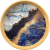 TAVA ROTUNDA CU MINERE DIN BAMBUS CU PRINT, 38 X 38CM, EUROGOLD