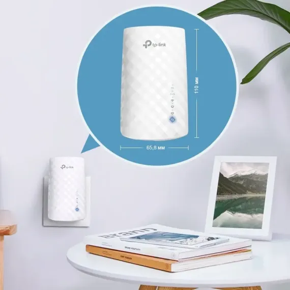 БЕСПРОВОДНАЯ ТОЧКА ДОСТУПА TP-LINK RE190, 300 МБИТ/С, 433 МБИТ/С, БЕЛЫЙ
