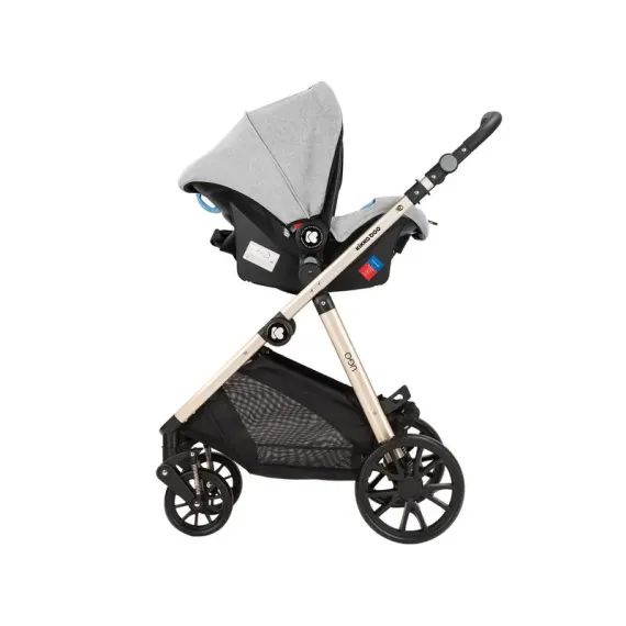 КОЛЯСКА 3-В-1 KIKKA BOO UGO, СВЕТЛО-СЕРЫЙ