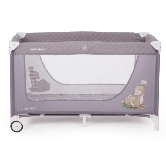 КРОВАТЬ-МАНЕЖ KIKKA BOO DAY & NIGHT, СЕРЫЙ