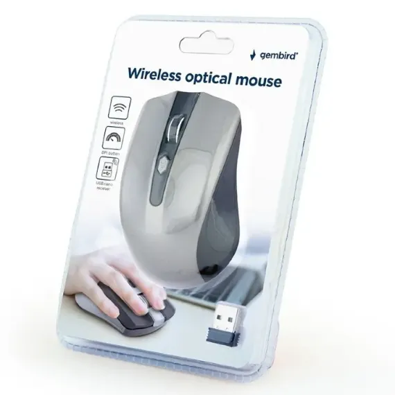 MOUSE WIRELESS GEMBIRD MUSW-4B-04-BG, NEGRU/GRI