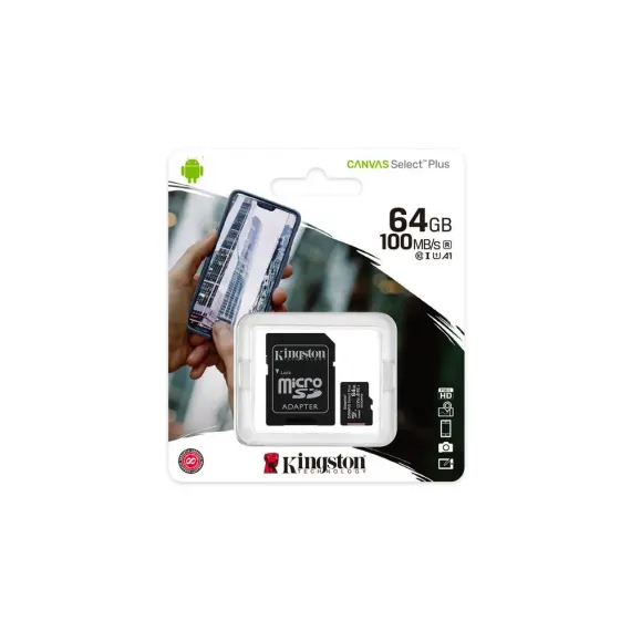 КАРТА ПАМЯТИ KINGSTON CANVAS SELECT+, 64ГБ (SDCS2/64GB)