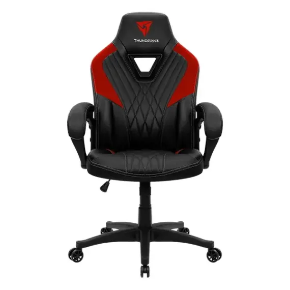 SCAUN GAMING THUNDERX3 DC1, PU PIELE, NEGRU/ROSU