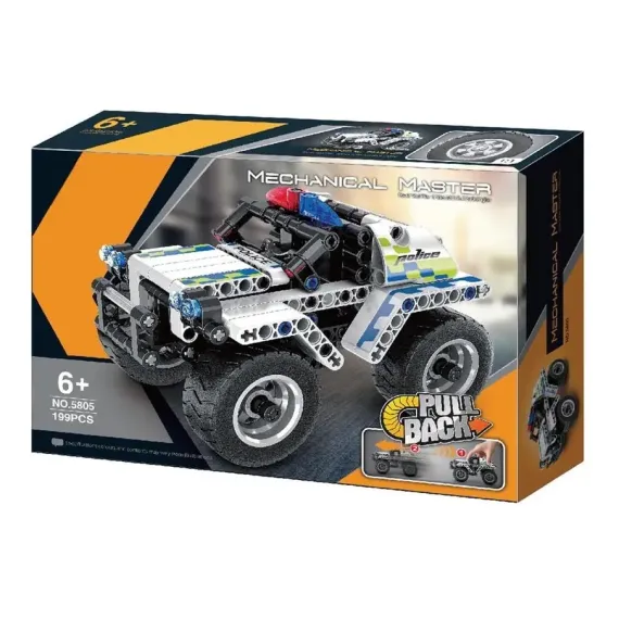 CONSTRUCTOR XTECH PULL BACK POLICE CAR
