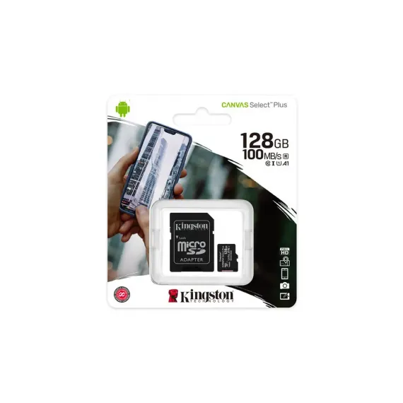 CARD DE MEMORIE KINGSTON CANVAS SELECT+, 128GB (SDCS2/128GB)