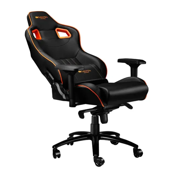 ИГРОВОЕ КРЕСЛО CANYON CORAX, ИСКУССТВЕННАЯ КОЖА, ЧЕРНЫЙ/ОРАНЖЕВЫЙ