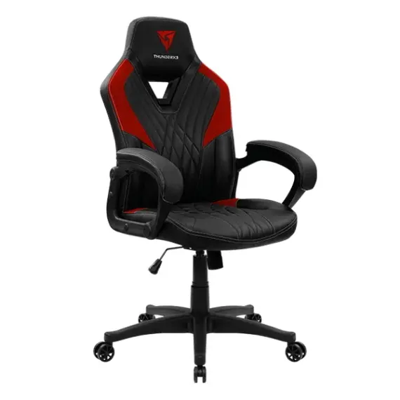 SCAUN GAMING THUNDERX3 DC1, PU PIELE, NEGRU/ROSU