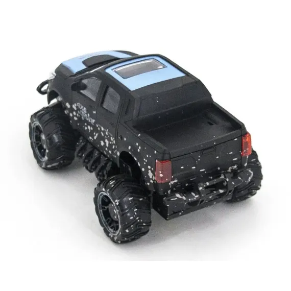 JUCARIE CU TELECOMANDA CRAZON 4CH OFF-ROAD CAR, 1:18, NEGRU/ALBASTRU (17MUD21B)