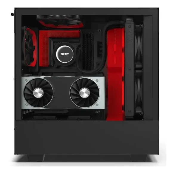 CARCASA PC NZXT H510I, MIDI-TOWER, ATX, NEGRU/ROSU