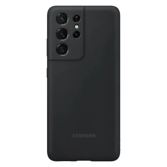 HUSA SAMSUNG SILICONE COVER FOR GALAXY S21 ULTRA, NEGRU
