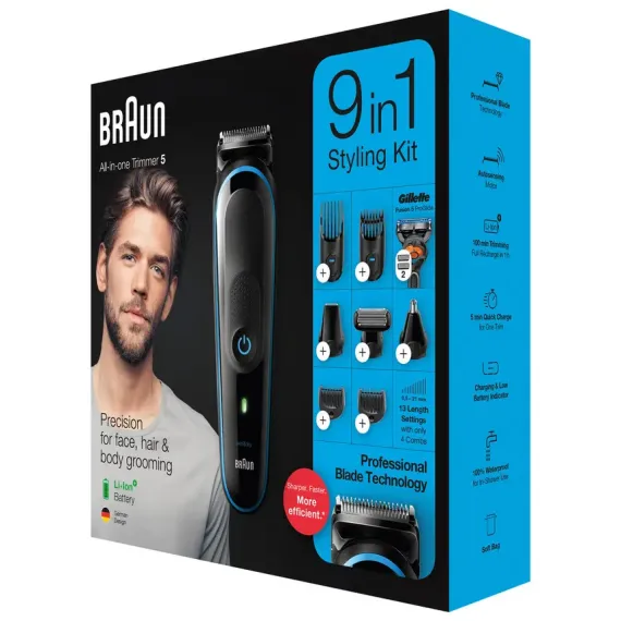 МУЖСКОЙ ТРИММЕР BRAUN MGK5280, ЧЁРНЫЙ