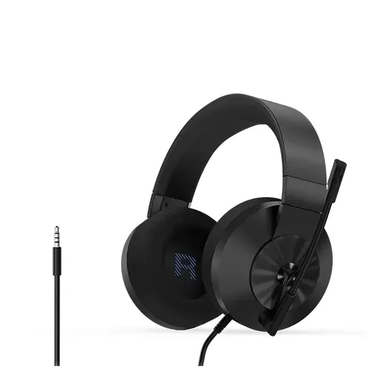 CASTI GAMING LENOVO H200, CU FIR, NEGRU