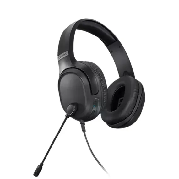 CASTI GAMING LENOVO H100, CU FIR, NEGRU