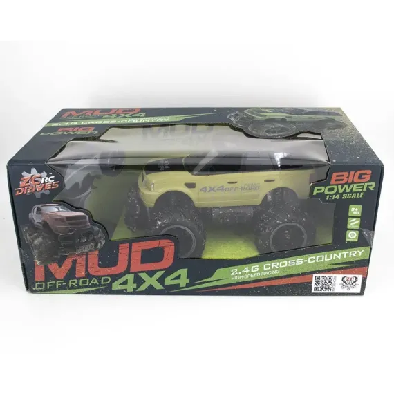 JUCARIE CU TELECOMANDA CRAZON 4CH OFF-ROAD CAR, 1:14, CAMUFLAJ (17MUD02B)