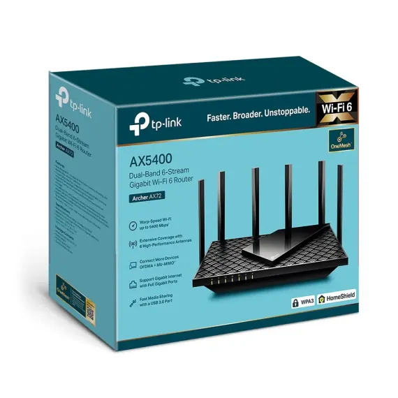 ROUTER FARA FIR TP-LINK ARCHER AX72, NEGRU