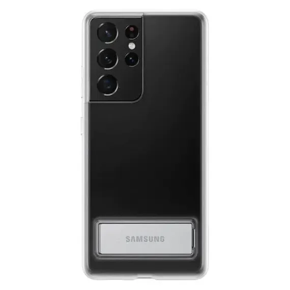 HUSA SAMSUNG CLEAR STANDING COVER FOR GALAXY S21 ULTRA, TRANSPARENT
