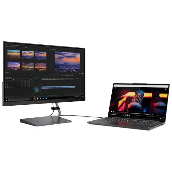 23,8" MONITOR LENOVO Q24H-10, IPS 2560X1440 WQHD, NEGRU