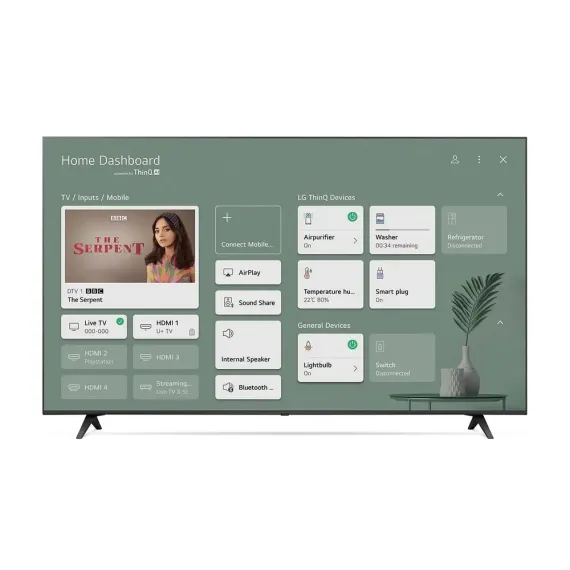 50" LED SMART TV LG 50UP77006LB, 3840X2160 4K UHD, WEBOS, NEGRU