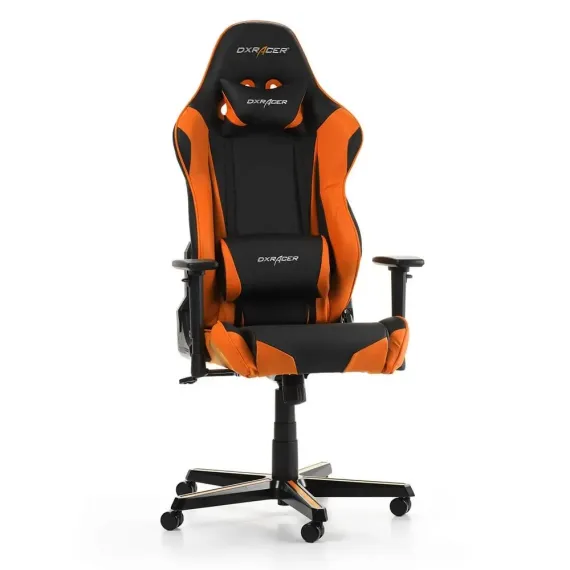 ИГРОВОЕ КРЕСЛО DXRACER RACING, ИСКУССТВЕННАЯ КОЖА, ЧЕРНЫЙ/ОРАНЖЕВЫЙ