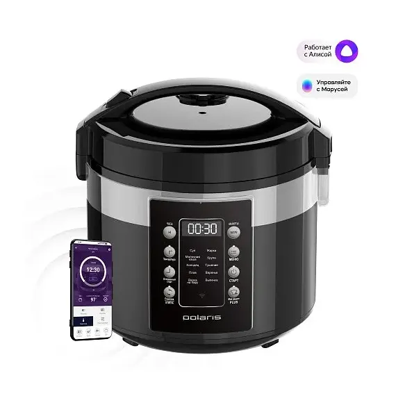 APARAT DE GATIT MULTIFUNCTIONAL POLARIS PMC0528 WI FI IQ HOME, NEGRU