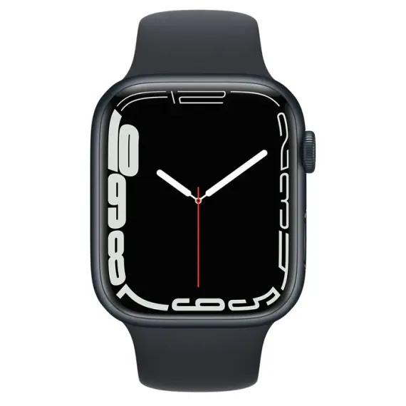 УМНЫЕ ЧАСЫ APPLE WATCH SERIES 7 GPS, 41ММ, АЛЮМИНИЕВЫЙ КОРПУС СО СПОРТИВНЫМ РЕМЕШКОМ MIDNIGHT