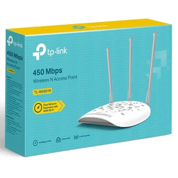 PUNCT DE ACCES FARA FIR TP-LINK TL-WA901N, 450 MBPS, ALB
