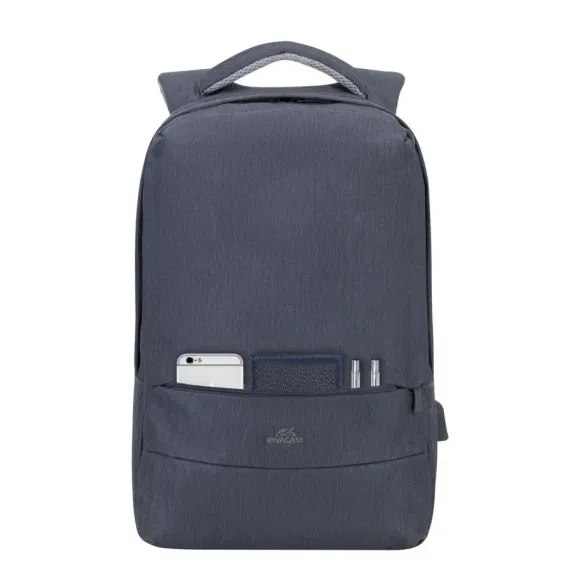 РЮКЗАК ДЛЯ НОУТБУКА RIVACASE PRATER, 15.6", ПОЛИЭСТЕР, ТЁМНО-СЕРЫЙ