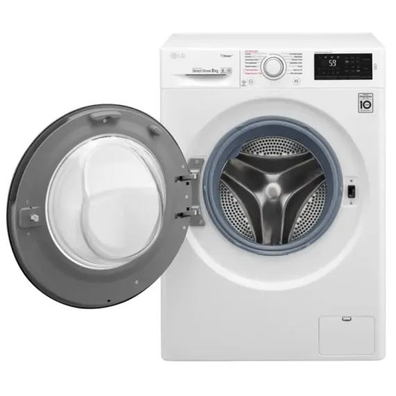 СТИРАЛЬНАЯ МАШИНА LG F4M5TS6W, 8КГ, БЕЛЫЙ