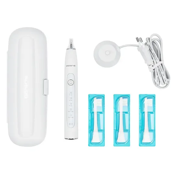 ЭЛЕКТРИЧЕСКАЯ ЗВУКОВАЯ ЗУБНАЯ ЩЕТКА POLARIS PETB 0503 TC, БЕЛЫЙ