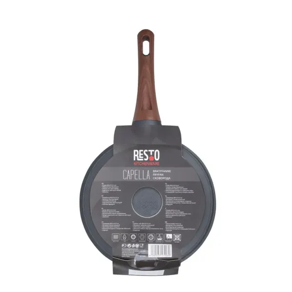 СКОВОРОДА RESTO 93509, 24СМ, ЧЁРНЫЙ