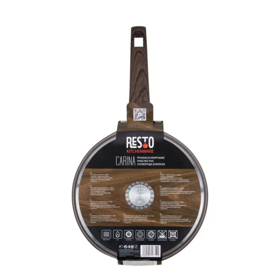 БЛИННАЯ СКОВОРОДА RESTO 93025, 24СМ, ЧЁРНЫЙ