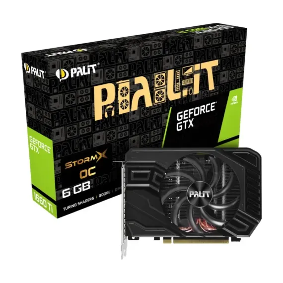 ВИДЕОКАРТА PALIT GEFORCE 1660 TI STORMX,  6GB GDDR6 192БИТ