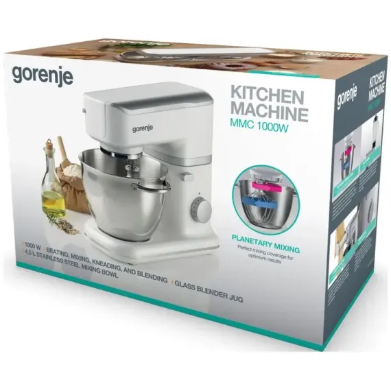 КУХОННЫЙ КОМБАЙН GORENJE KITCHEN MASCHINE MMC1000W, БЕЛЫЙ