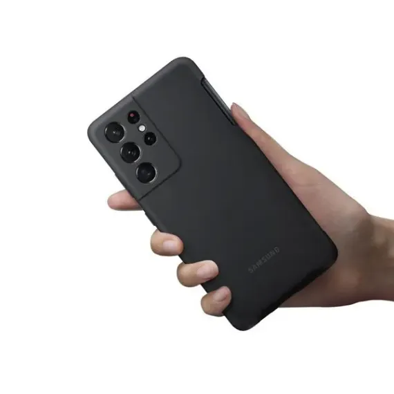ЧЕХОЛ SAMSUNG GALAXY S21 ULTRA SILICONE COVER WITH S-PEN, ЧЁРНЫЙ
